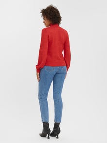 Vero Moda VMLEFILEBALLOON Pullover -Goji Berry - 10275731
