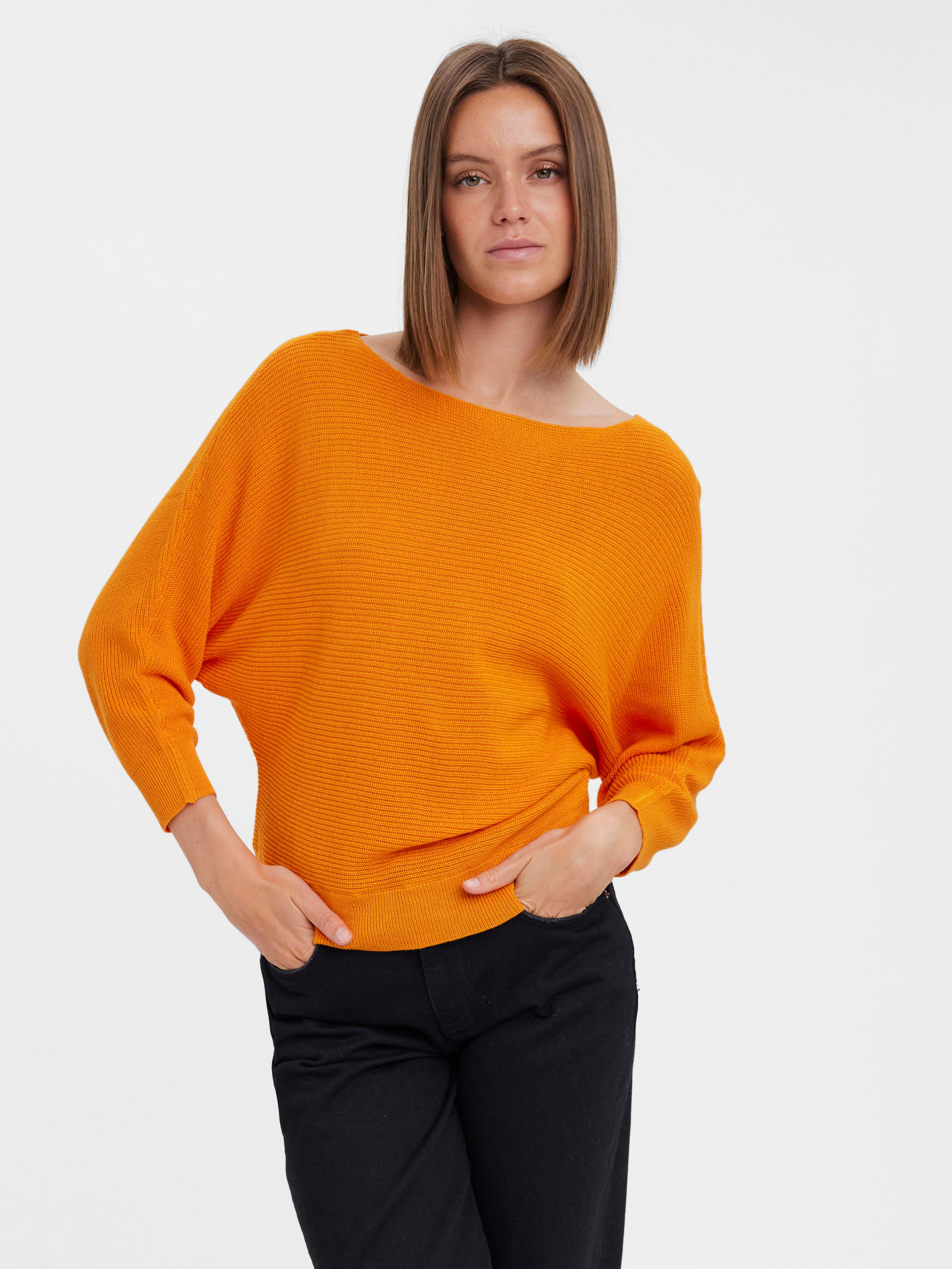 Vero Moda Shirt Blouse black-light orange abstract pattern business style Fashion Blouses Shirt-Blouses 