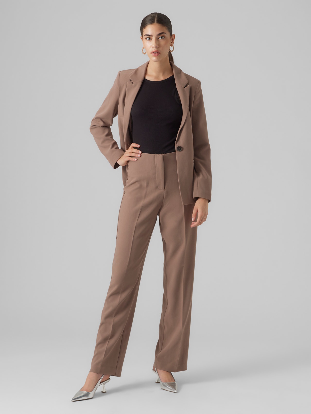 Vero Moda VMSANDY Spodnie -Brown Lentil - 10276160
