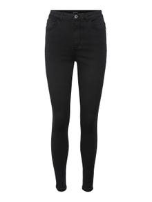 Vero Moda VMSOPHIA Hohe Taille Slim Fit Jeans -Black - 10276773