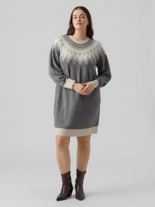 Vero Moda VMSIMONENEW Lang kjole -Medium Grey Melange - 10276881