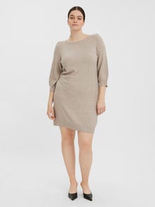 Vero Moda VMDOFFY Kort kjole -Silver Mink - 10276887