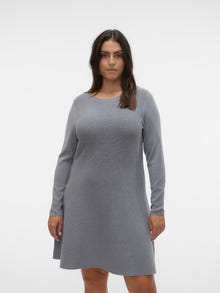 Vero Moda VMNANCY Kort kjole -Medium Grey Melange - 10276915
