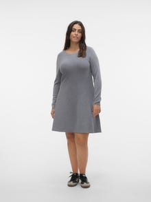 Vero Moda VMNANCY Kurzes Kleid -Medium Grey Melange - 10276915