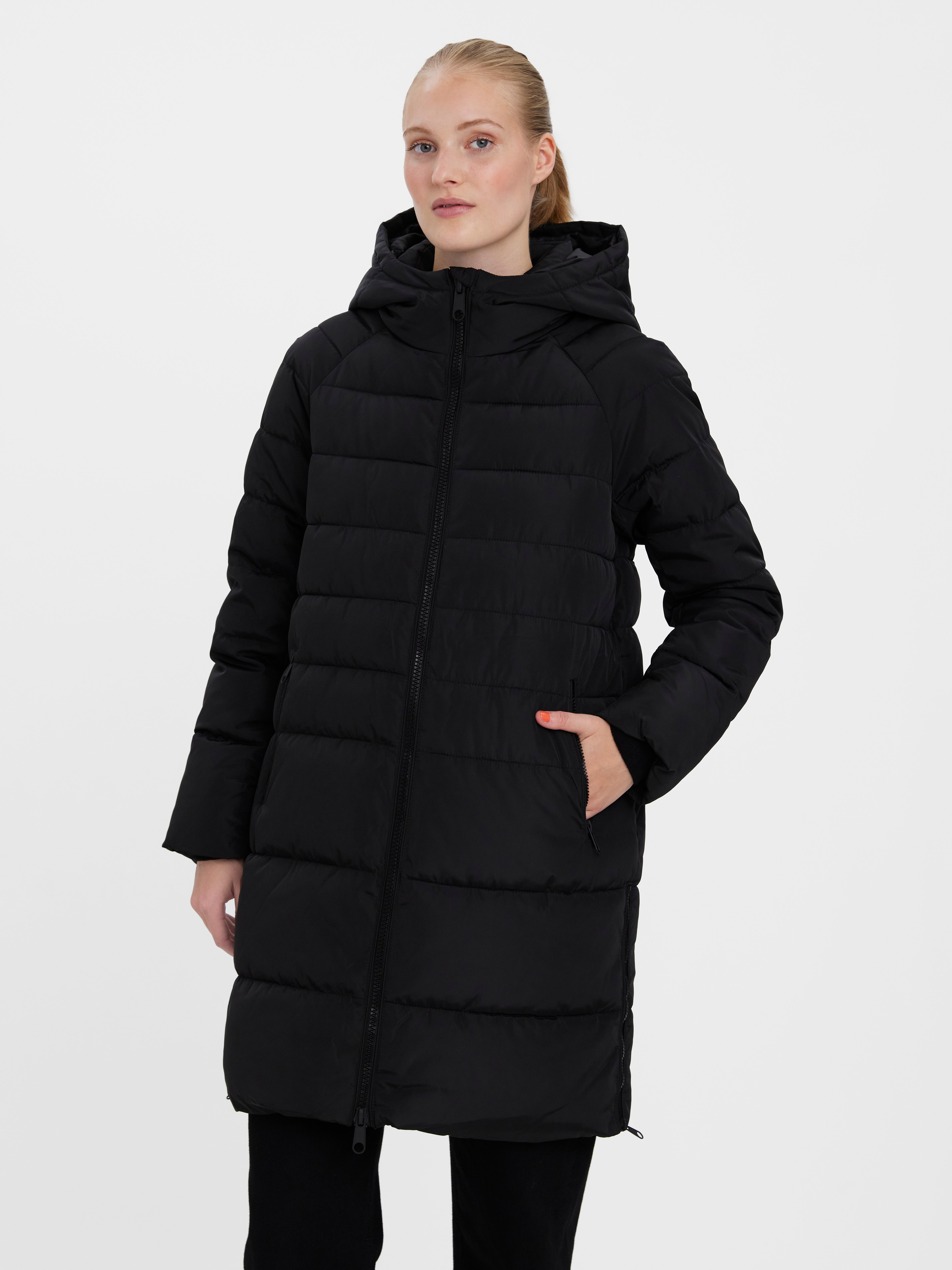 Black S Vero Moda Long coat WOMEN FASHION Coats Long coat Oversize discount 57% 