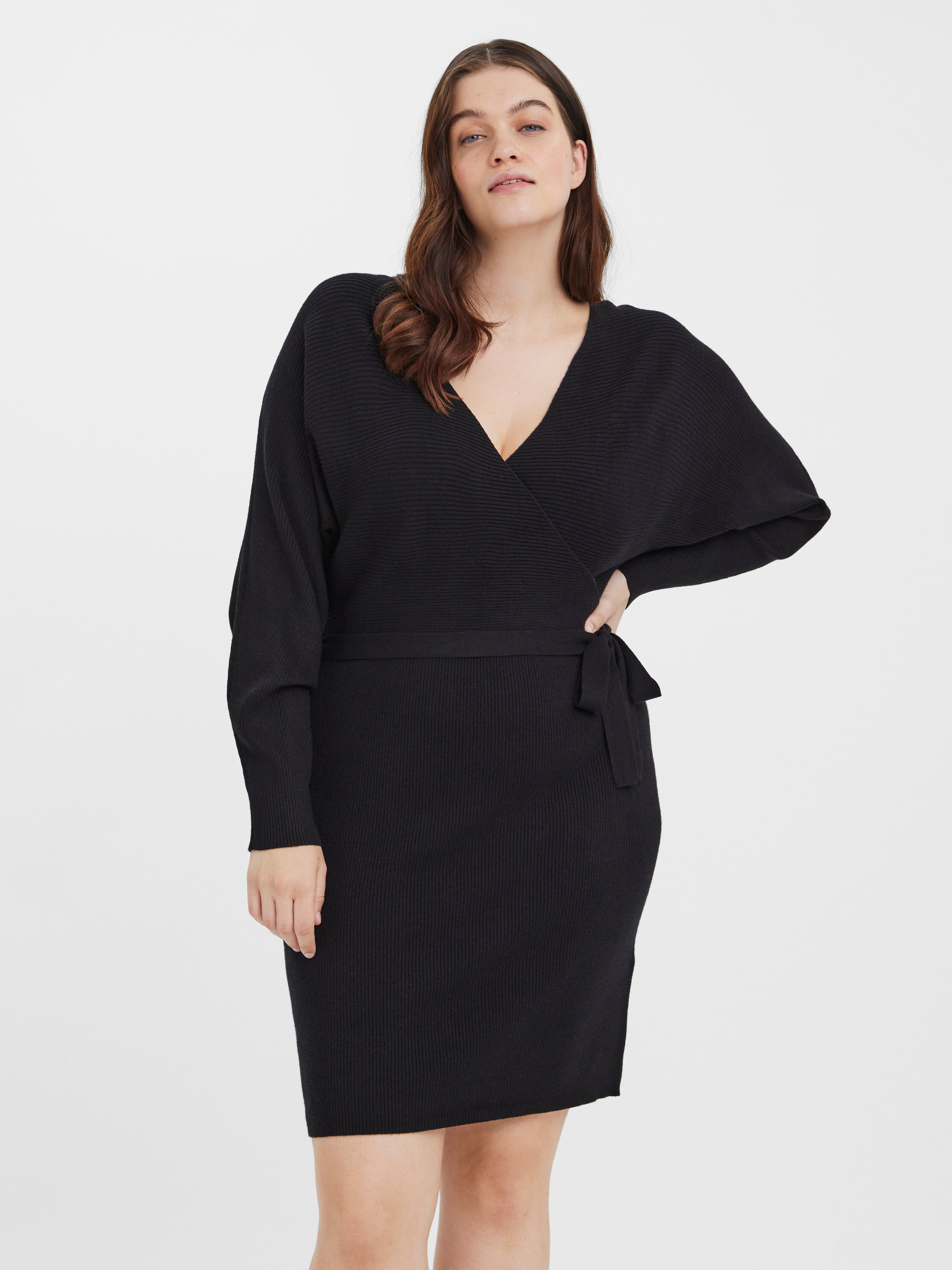 T. 12 (40) Noir Cardigan Boutonné Long Manche longue Tricot Fin Poches