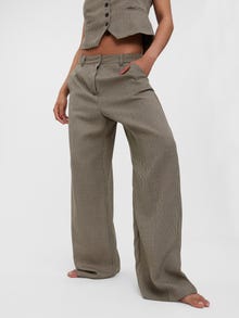 Vero Moda Laia jalaosaga lõige Keskmine vöökoht Püksid -Oatmeal - 10277420