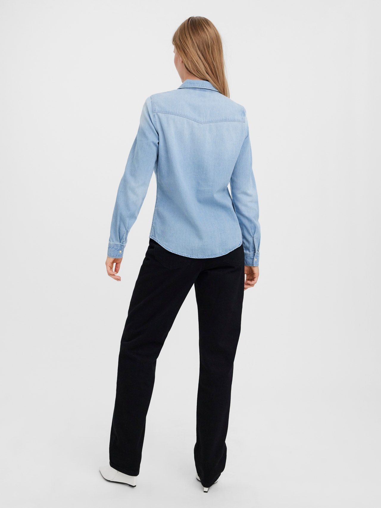Vero Moda VMMARIA Skjorta -Light Blue Denim - 10277523