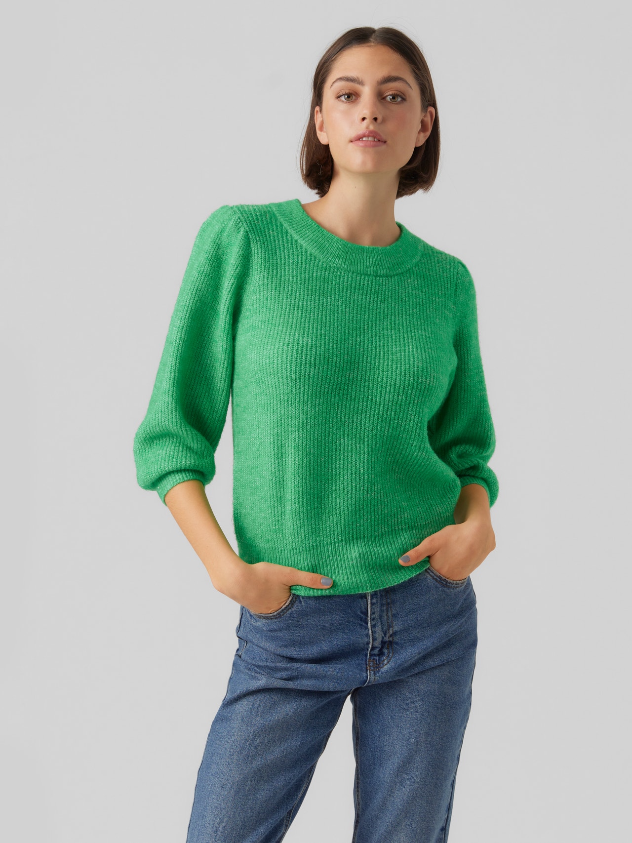 Vero Moda VMVIGGA Sweter -Bright Green - 10277742
