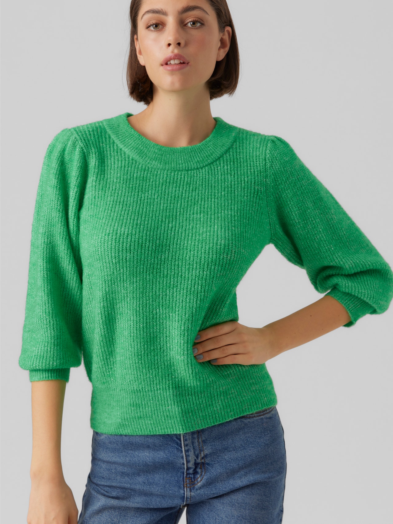Vero Moda VMVIGGA Sweter -Bright Green - 10277742