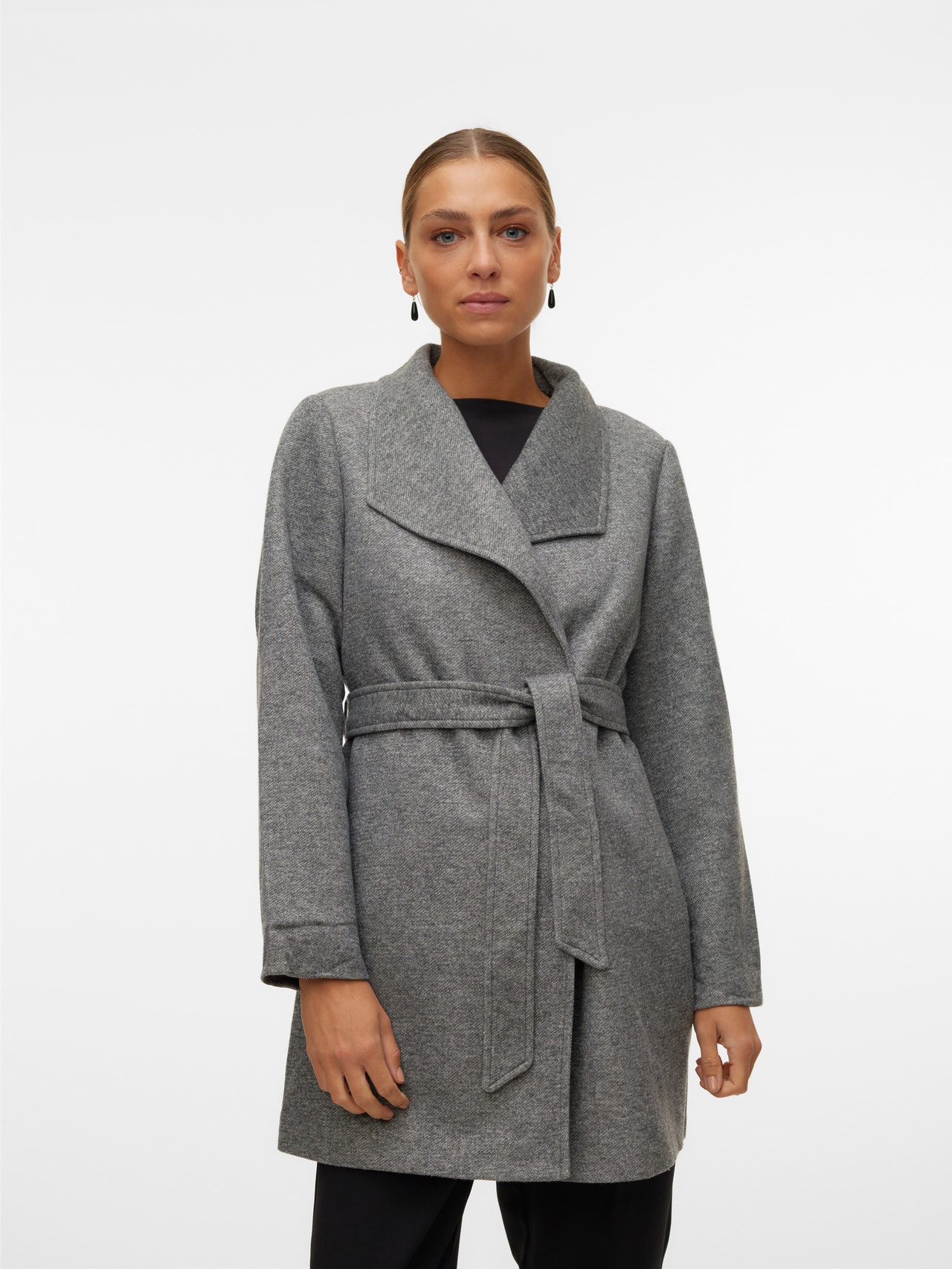 Vero Moda VMVERODONAVIVIAN Coat -Medium Grey Melange - 10278026