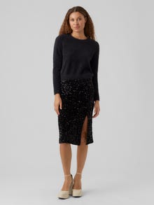Vero Moda VMKADA Høj talje Lang nederdel -Black - 10278076