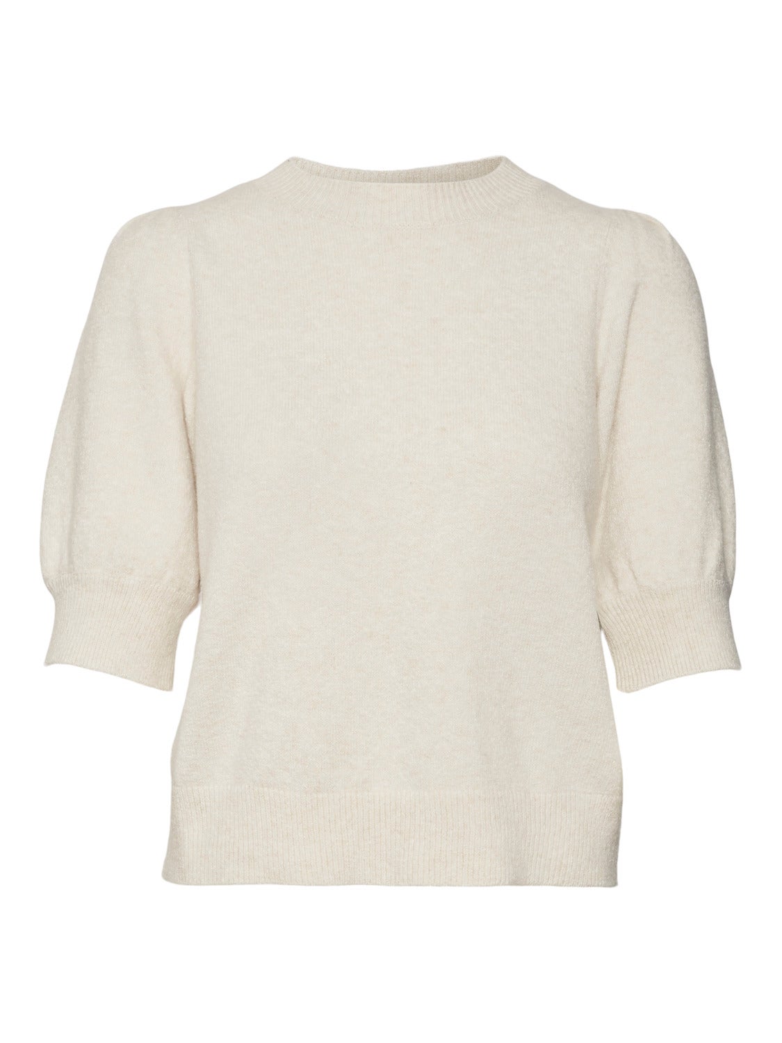 Vero Moda VMDOFFY LS O-NECK BLOUSE NOOS - Trui - coral paradise/lichtrood gemêleerd