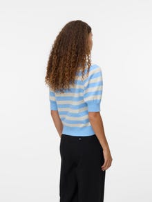 Vero Moda Tavapärane lõige Ümmargune kaelus Soonikuga mansetid Pullover -Little Boy Blue - 10278313