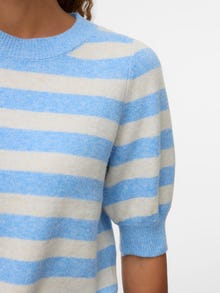 Vero Moda Tavapärane lõige Ümmargune kaelus Soonikuga mansetid Pullover -Little Boy Blue - 10278313