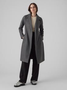 Vero Moda VMFORTUNEAYA Coat -Dark Grey Melange - 10278330