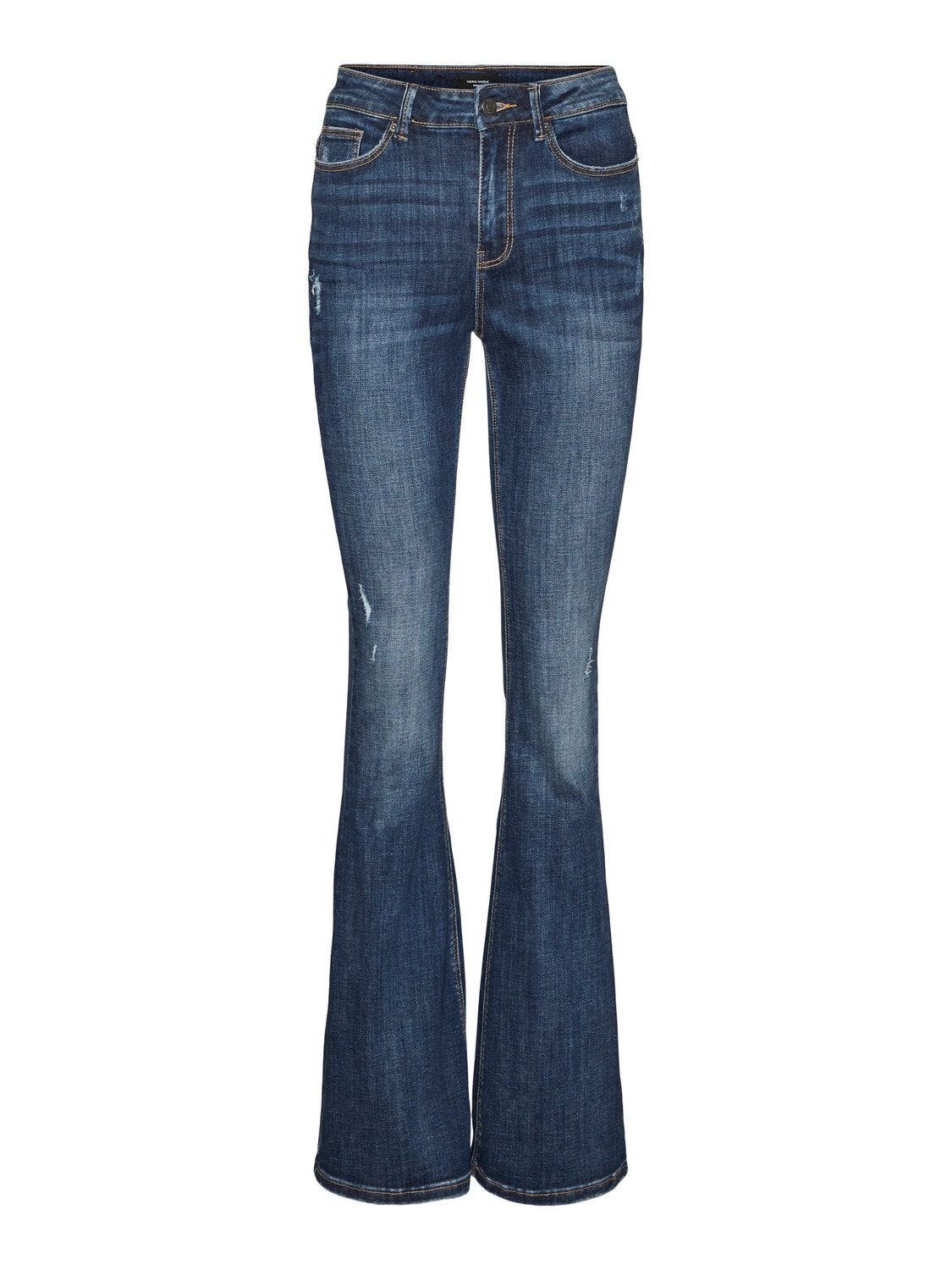 Vero Moda VMSIGA Hög midja Skinny Fit Jeans -Dark Blue Denim - 10278601