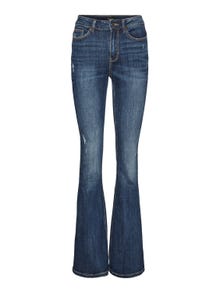 Vero Moda VMSIGA Høj talje Skinny fit Jeans -Dark Blue Denim - 10278601