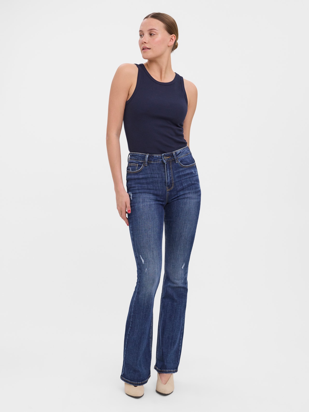 Vero Moda VMSIGA Skinny Fit Jeans -Dark Blue Denim - 10278601