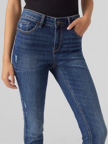 Vero Moda VMSEVEN Mid rise Skinny fit Jeans -Dark Blue Denim - 10278604