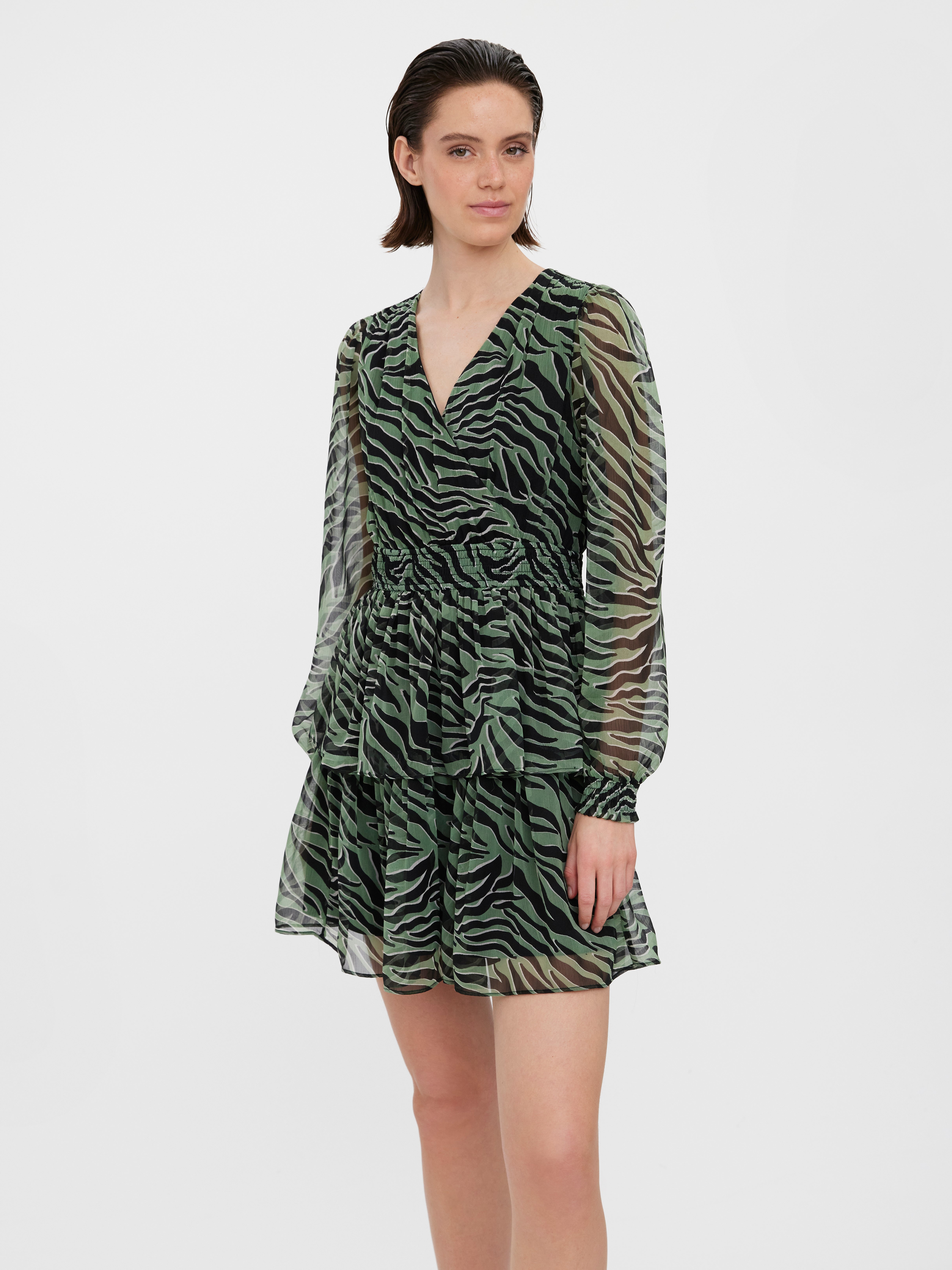 Mode Jurken Mini-jurken Vero Moda Mini-jurk brons volledige print elegant 