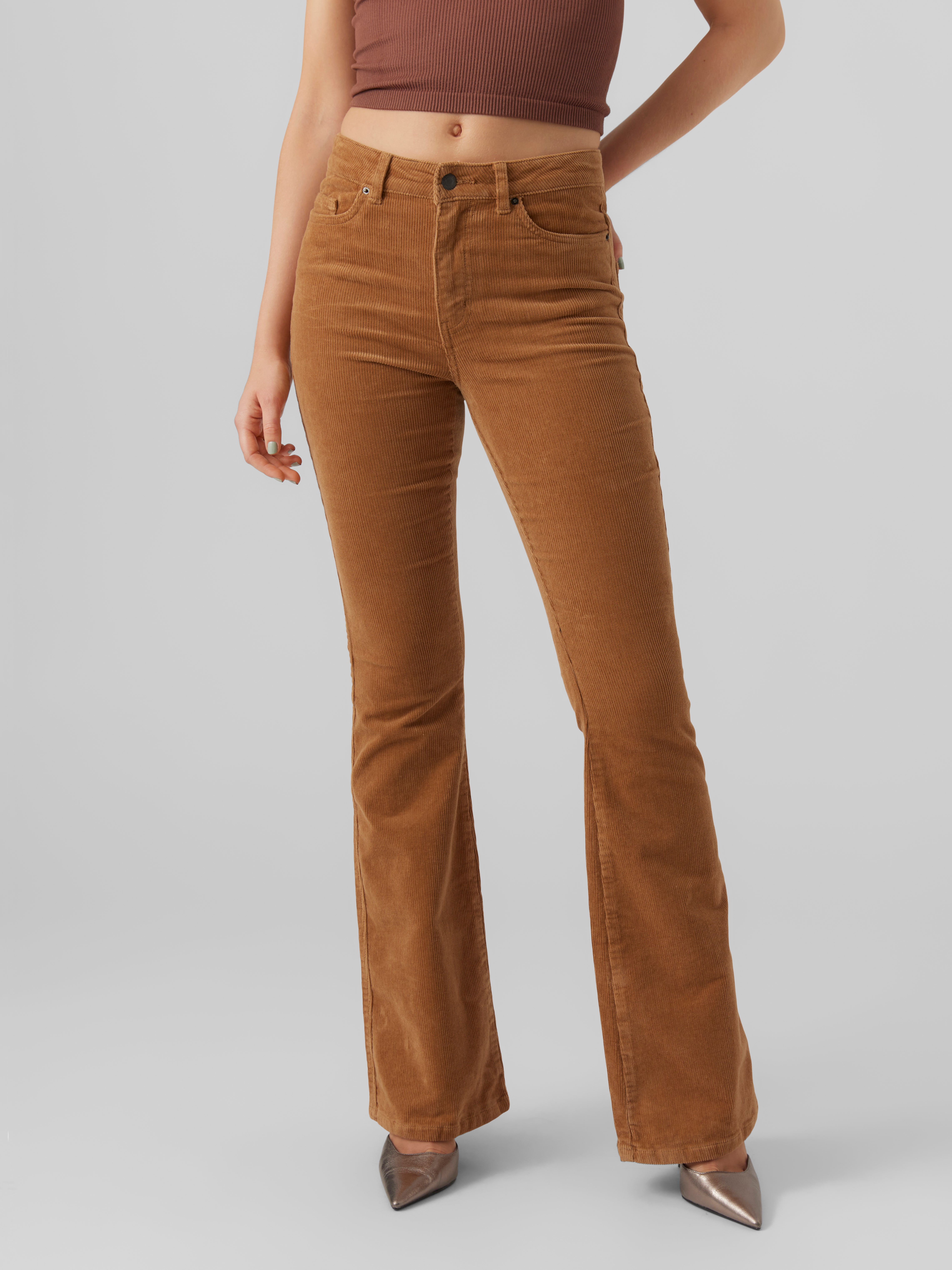 Hollister high rise flare jeans in brown