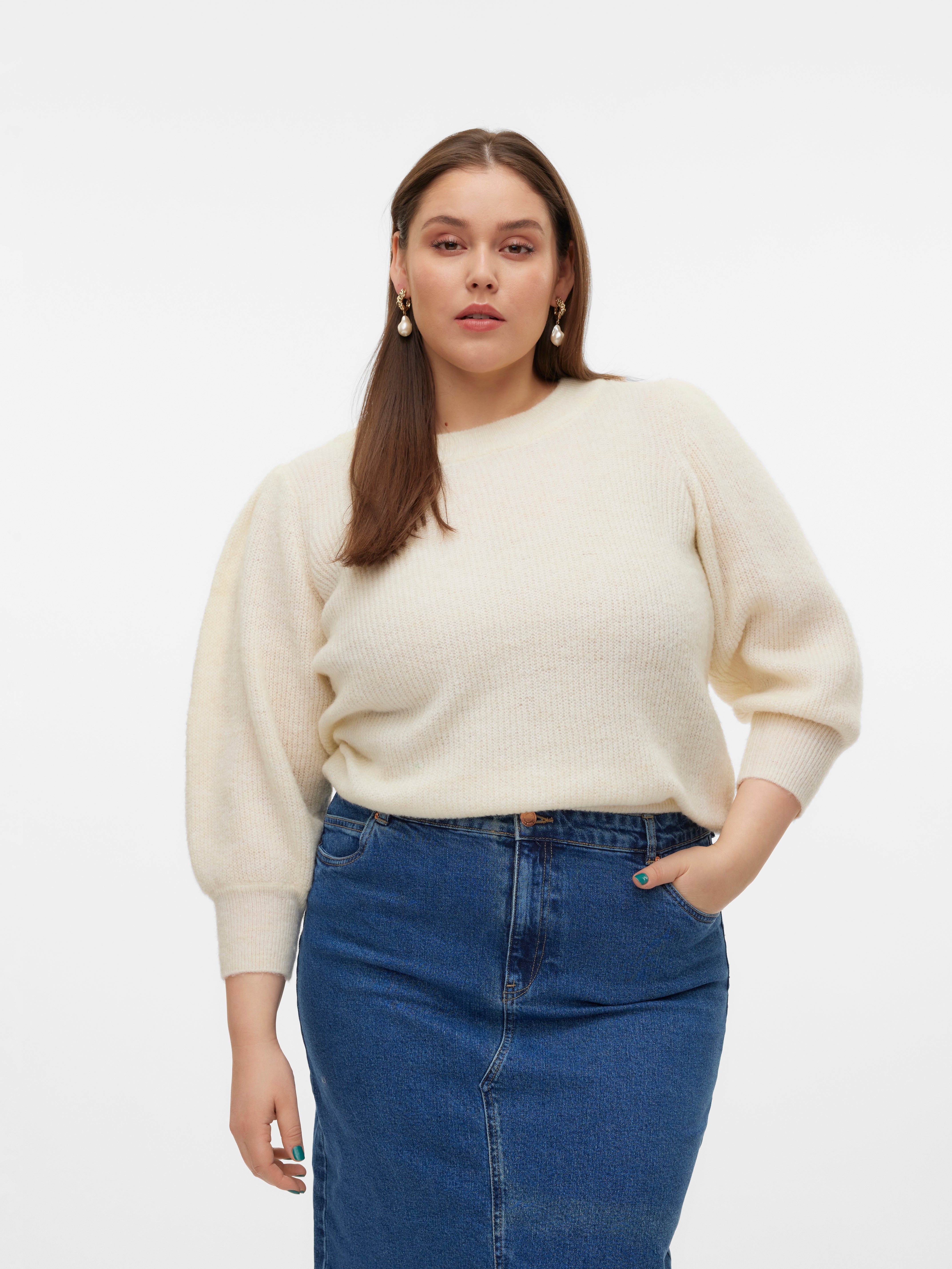 Plus size jumper on sale skirt