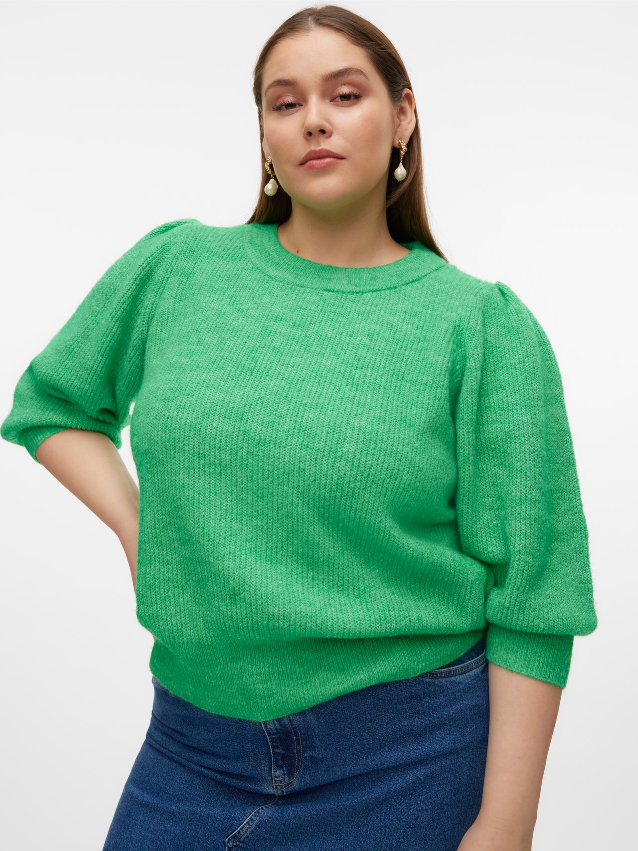 Vero Moda VMVIGGA Pullover -Bright Green - 10278790