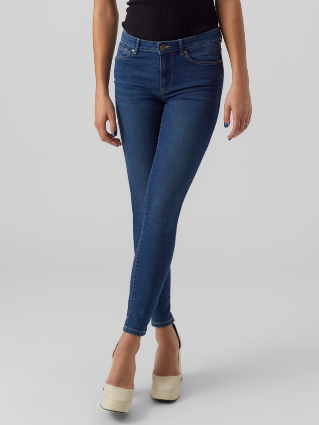 Vero Moda VMJUNE Middels høyt snitt Skinny Fit Jeans - 10278817