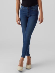 Vero Moda VMJUNE Mid Rise Skinny Fit Jeans -Medium Blue Denim - 10278817