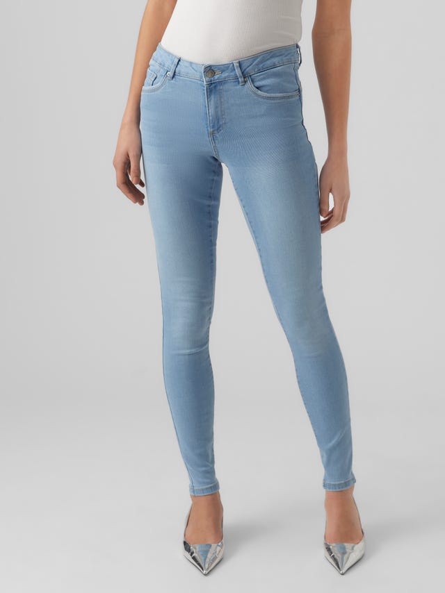 Vero Moda VMALIA Middels høyt snitt Slim Fit Jeans - 10278823
