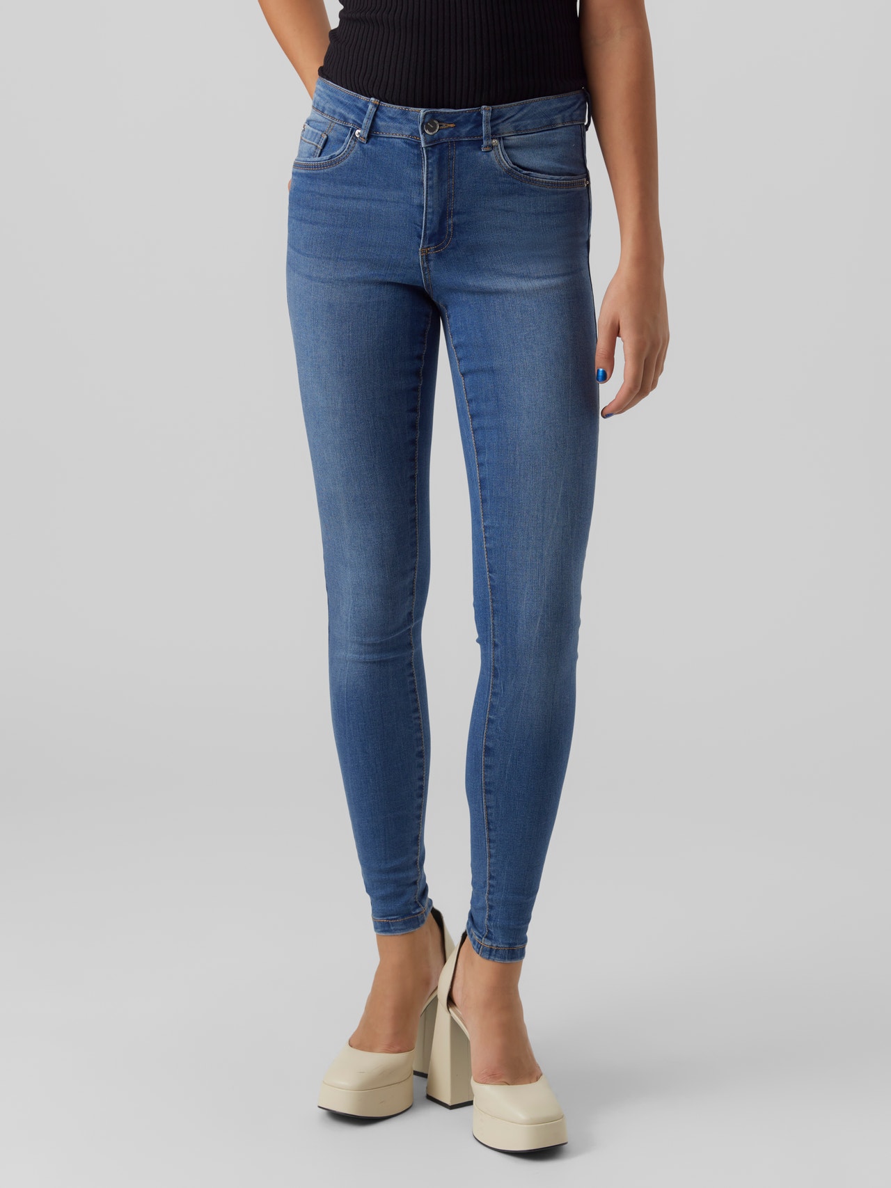 Vero Moda VMALIA Krój slim Jeans -Medium Blue Denim - 10278825