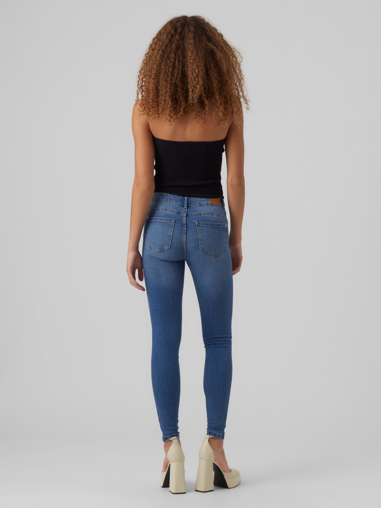 Vero Moda VMALIA Slim Fit Jeans -Medium Blue Denim - 10278825