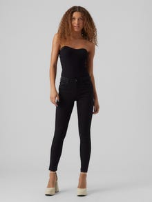 Vero Moda VMALIA Taille moyenne Slim Fit Jeans -Black - 10278826