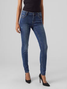 Vero Moda VMLYDIA Niedrige Taille Jeans -Dark Blue Denim - 10278872