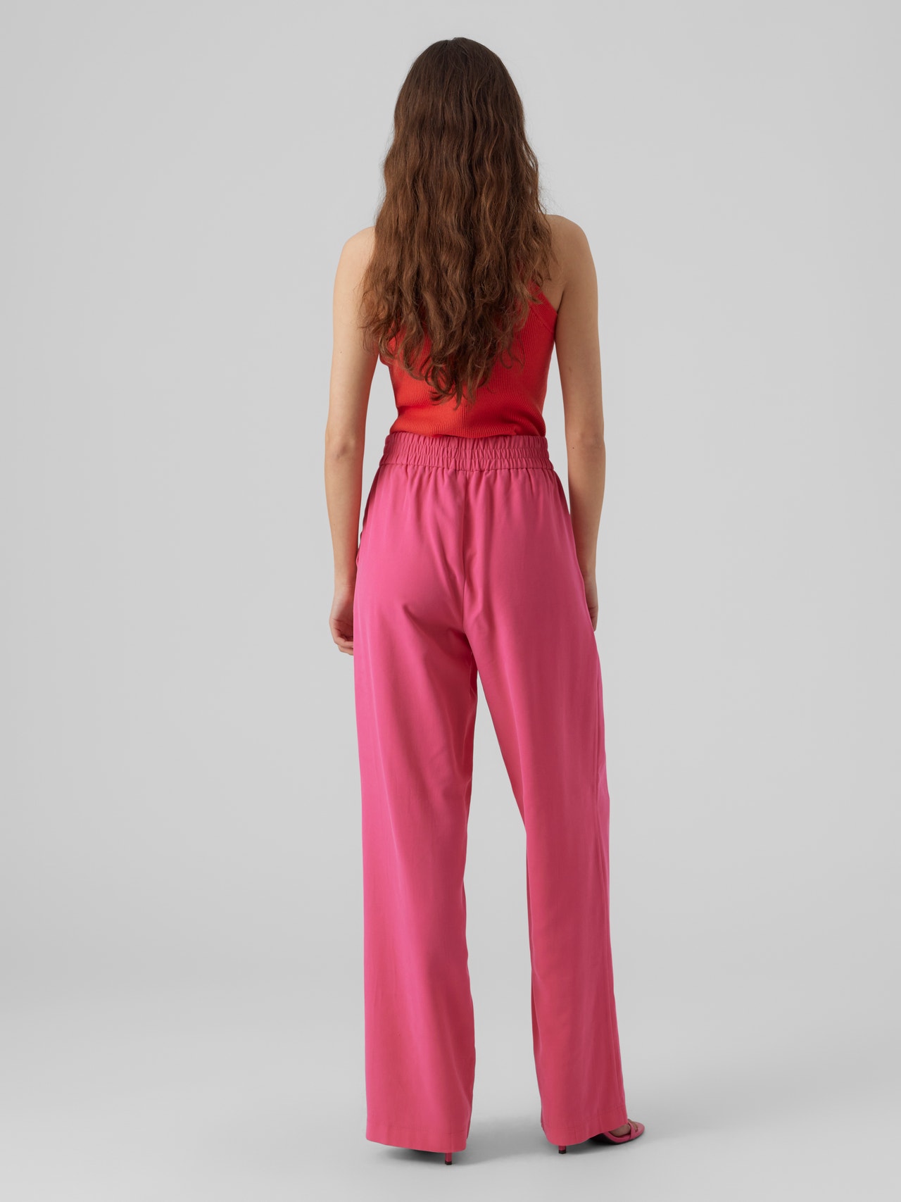 Vero Moda VMCARMEN Trousers -Pink Yarrow - 10278926