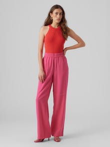 Vero Moda VMCARMEN High rise Broek -Pink Yarrow - 10278926