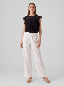 Vero Moda VMCARMEN High rise Trousers -Snow White - 10278926