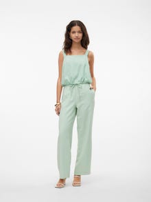 Vero Moda VMCARMEN High rise Trousers -Silt Green - 10278926