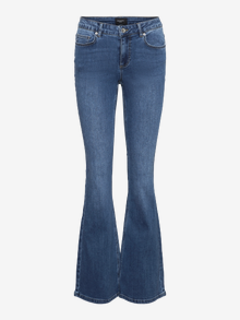 Vero Moda VMSCARLET Mid rise Flared fit Jeans -Medium Blue Denim - 10279177