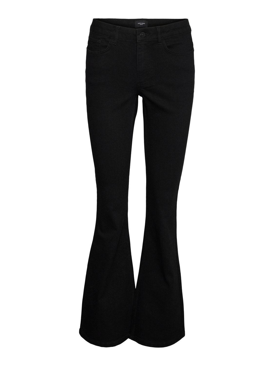 Vero Moda VMSCARLET Utsvängd passform Jeans -Black - 10279179