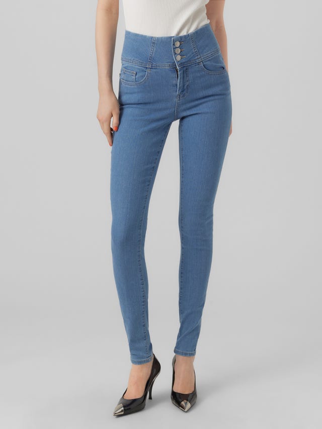 Station Arbejdsløs Sanders High waist jeans | Højtaljede jeans til damer | VERO MODA