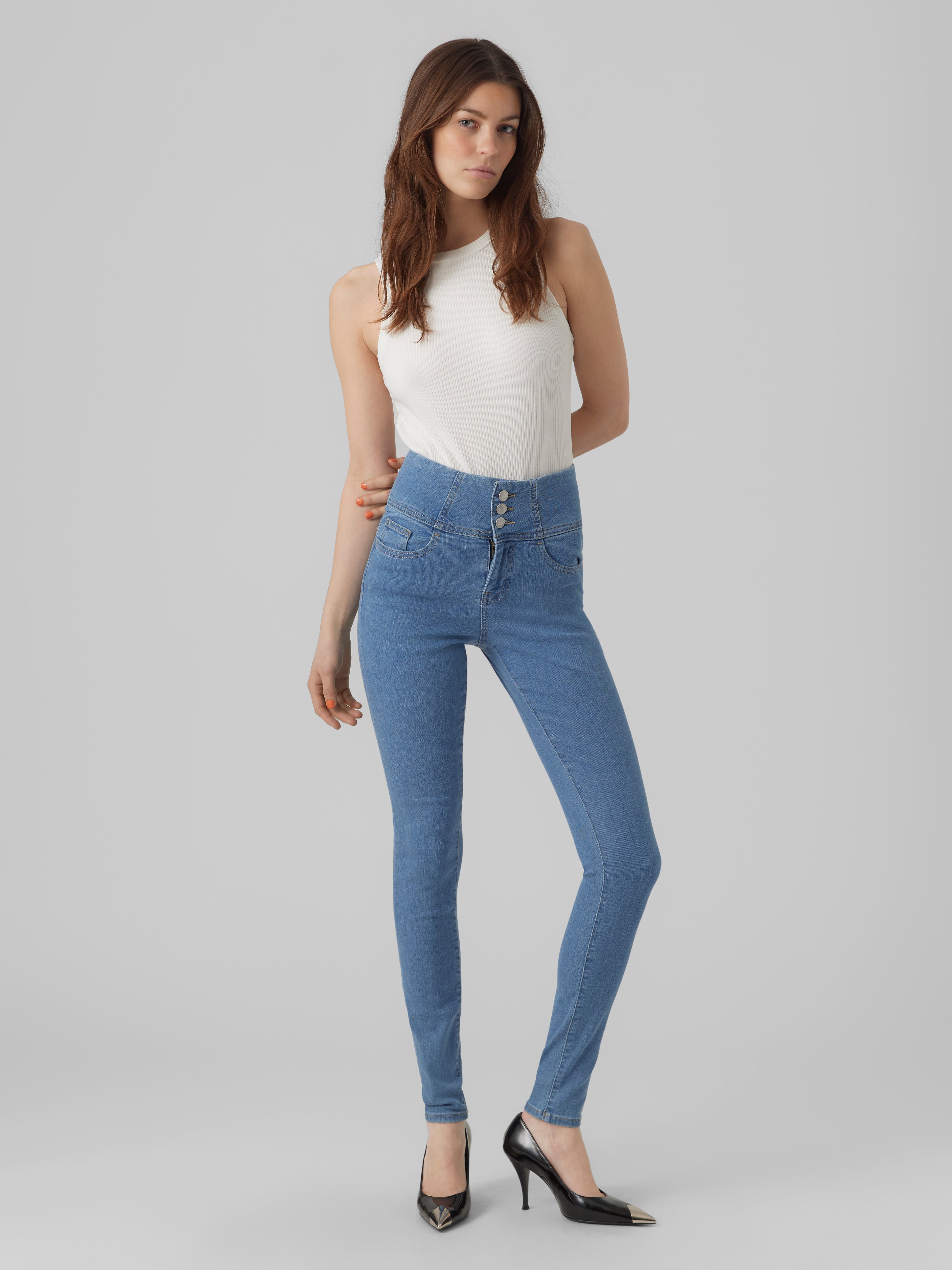 VMDONNA Super high rise Skinny Fit Jeans with 50% discount!