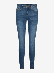Vero Moda VMSEVEN Mid rise Slim Fit Jeans -Medium Blue Denim - 10279221