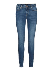 Vero Moda VMSEVEN Średni stan Krój slim Jeans -Medium Blue Denim - 10279221