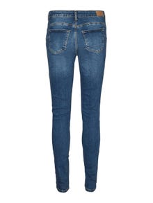Vero Moda VMSEVEN Medelhög midja Slim Fit Jeans -Medium Blue Denim - 10279221