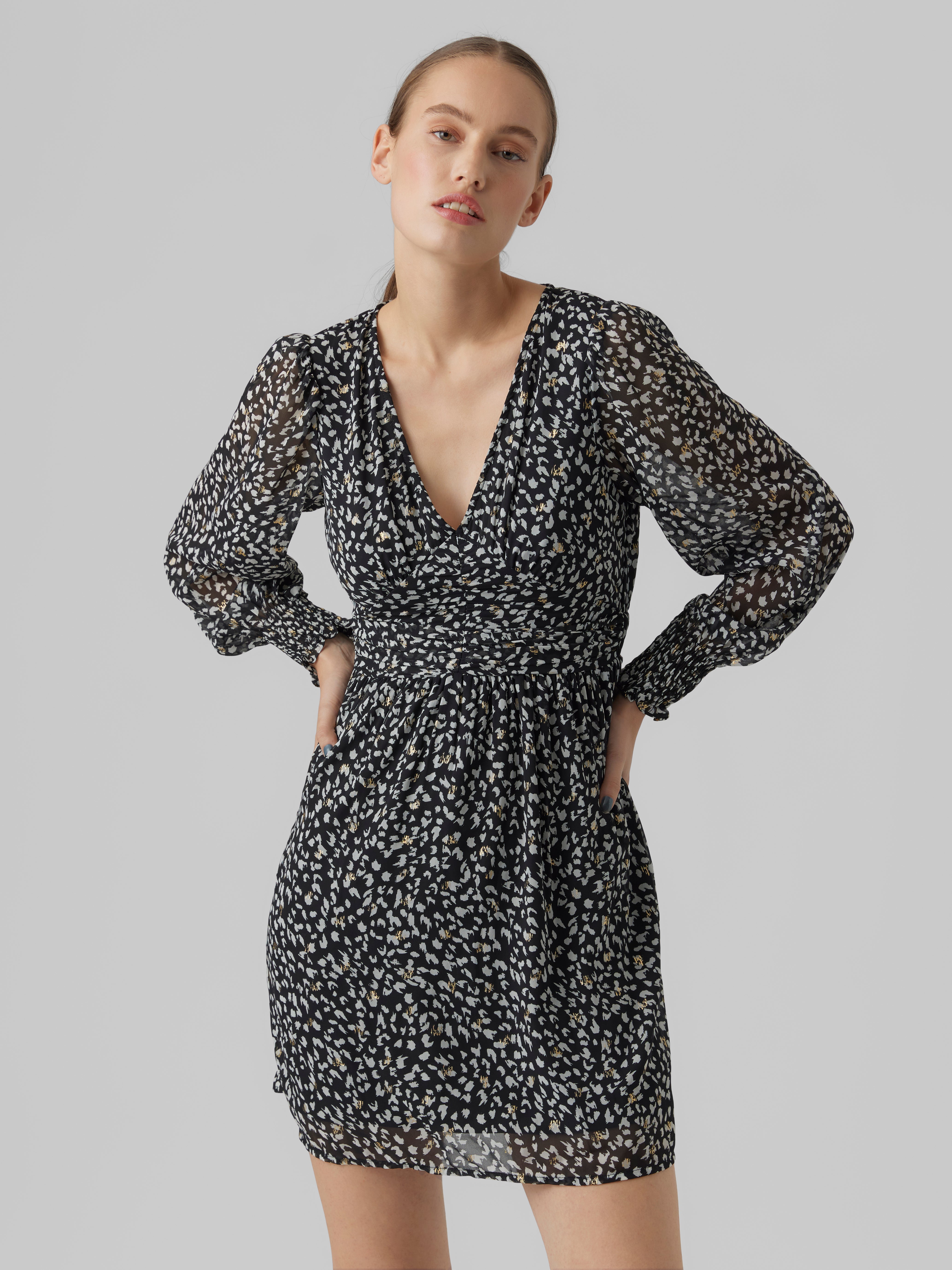 Vero Moda Mini-jurk grafisch patroon casual uitstraling Mode Jurken Mini-jurken 