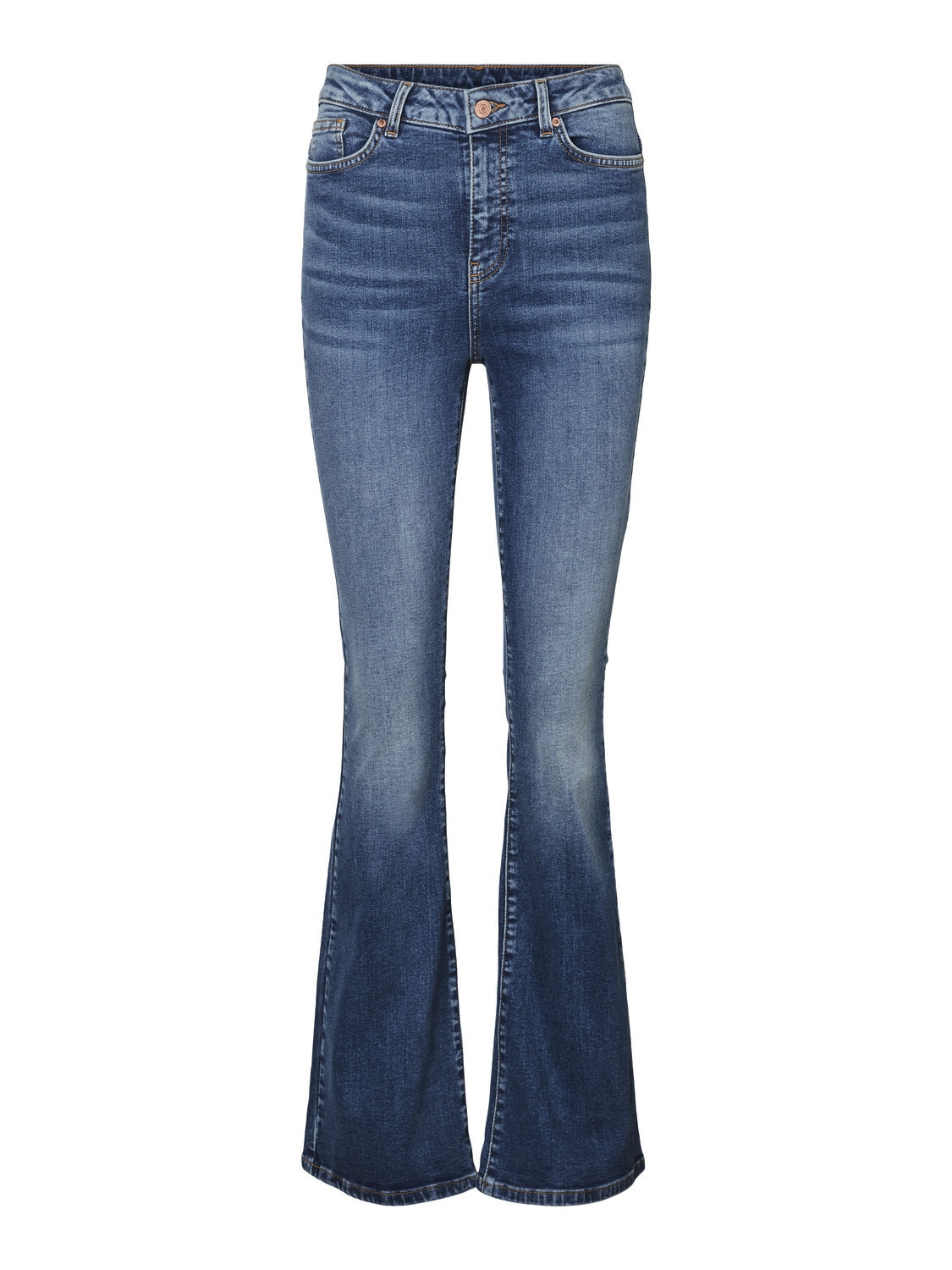 Vero Moda VMSIGA Hohe Taille Ausgestellt Jeans -Medium Blue Denim - 10279225