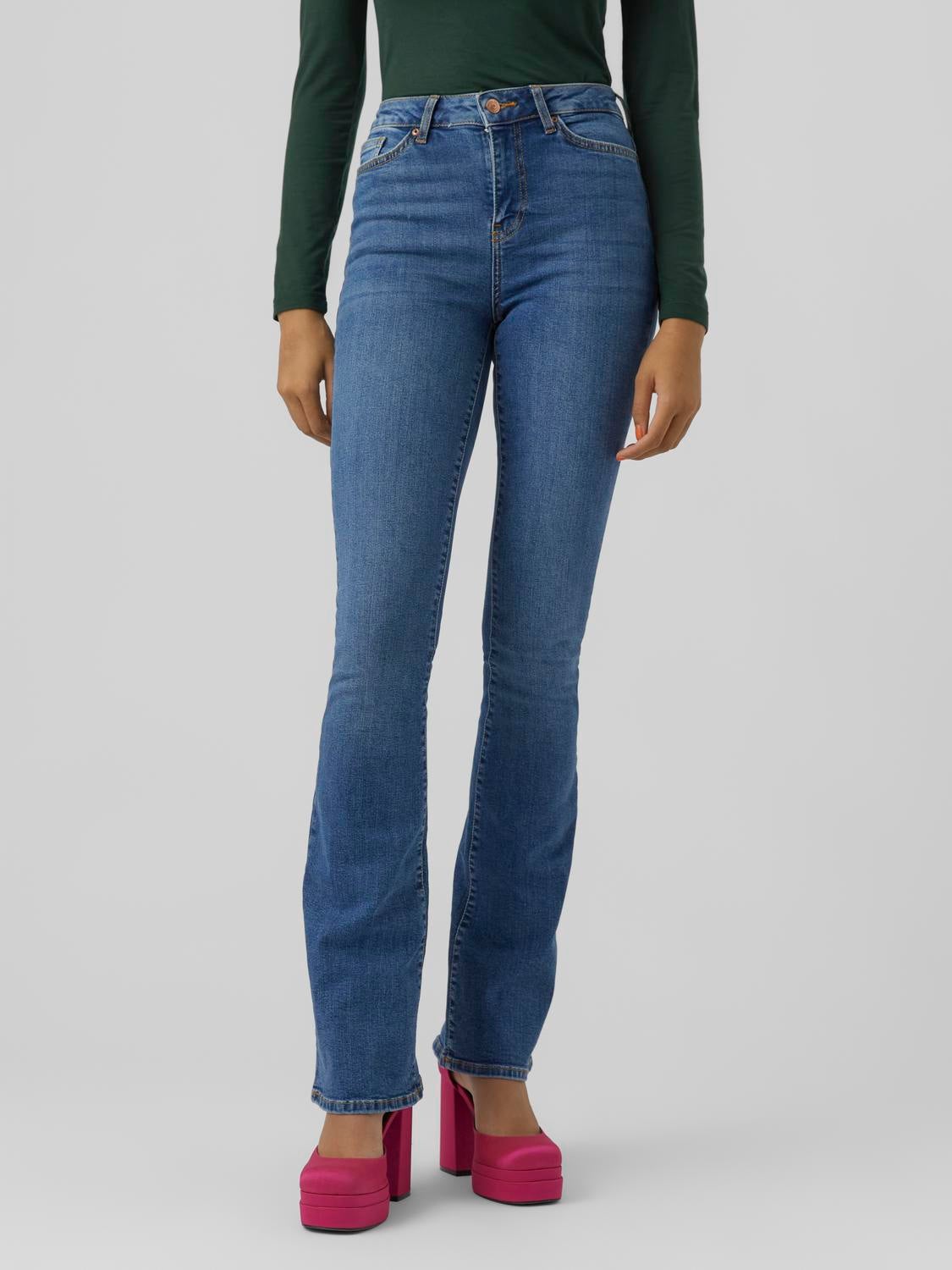 Kleding Dames Spijkerbroeken en Jeans Vero Moda ≥ Blauwe jeans maat 38 — Spijkerbroeken en Jeans 