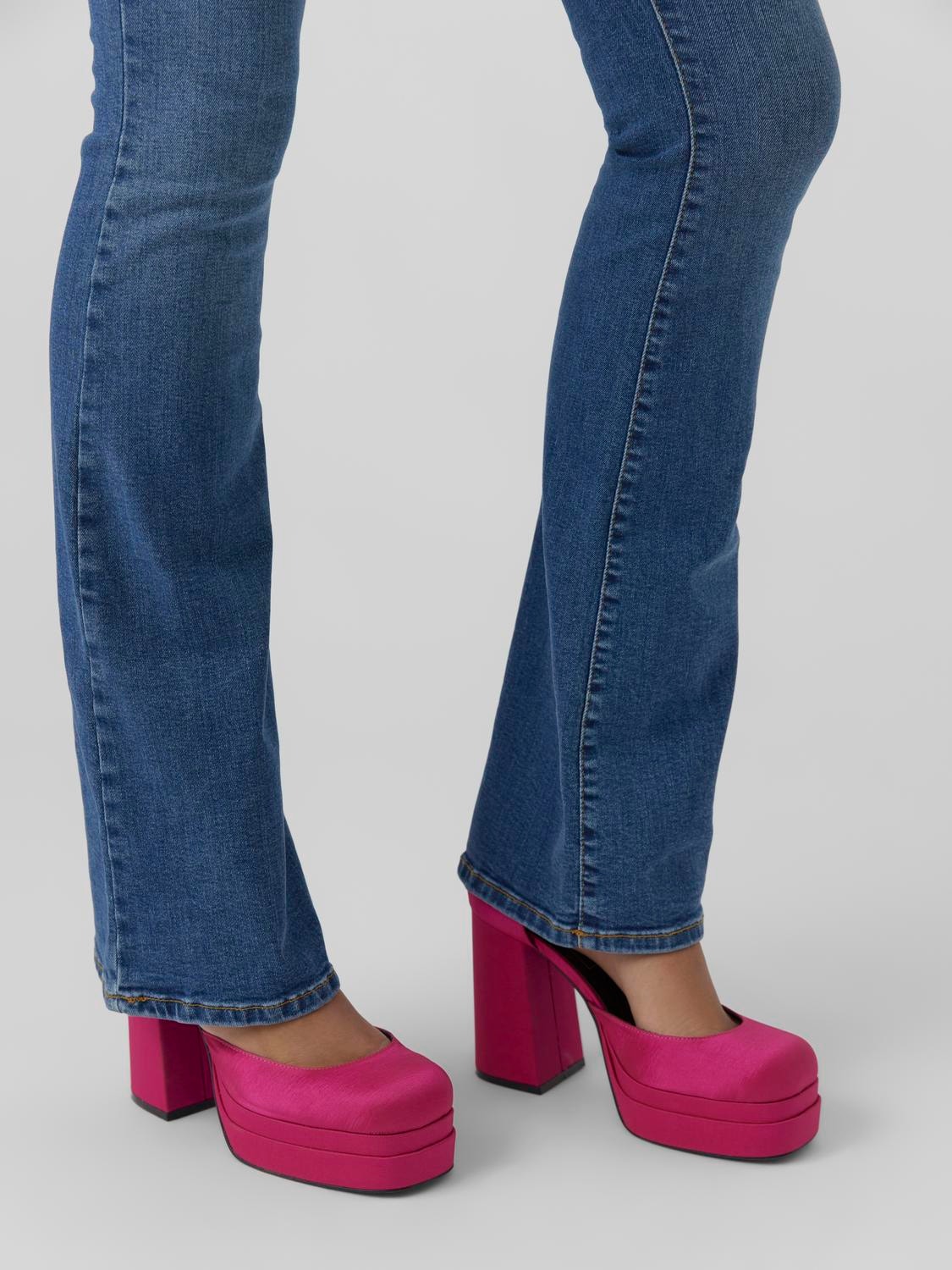 Vero Moda VMSIGA Utsvängd passform Jeans -Medium Blue Denim - 10279225